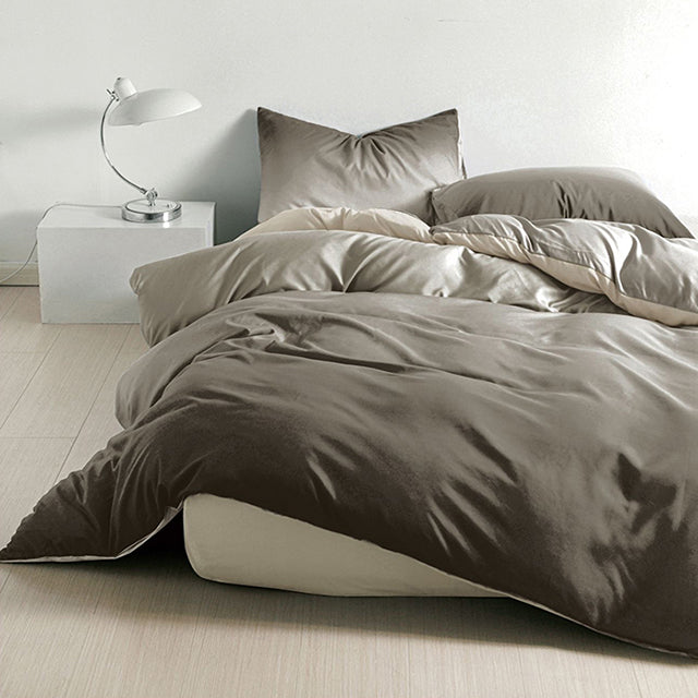 Спално бельо от поликотън – сиво с омбре ефект
