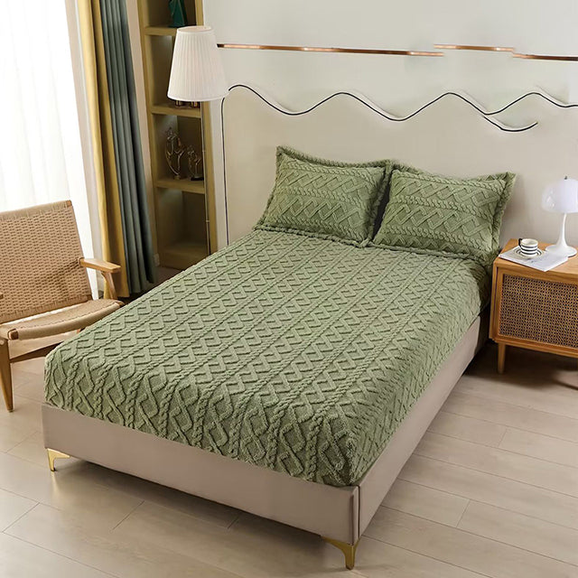 Спално бельо с ластик Cocolino – тъмнозелено