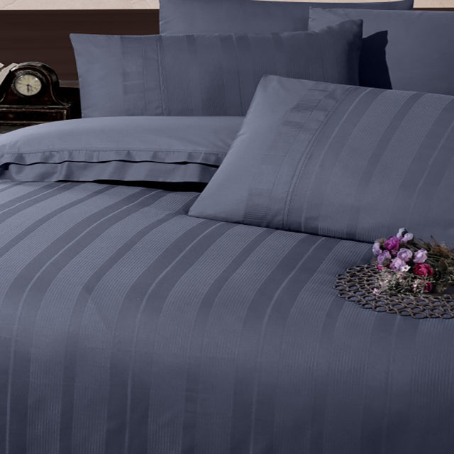Спално бельо от ранфорс памук – тъмносиньо