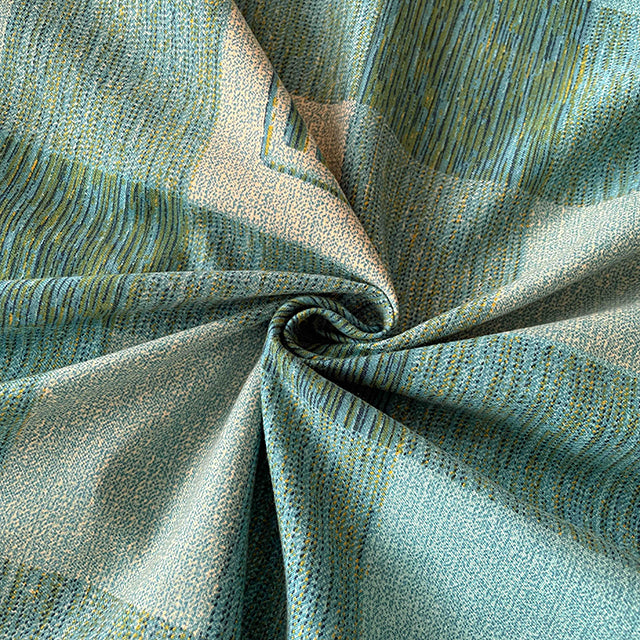 Спално бельо от бархет с ластик - светлозелено с квадратчета