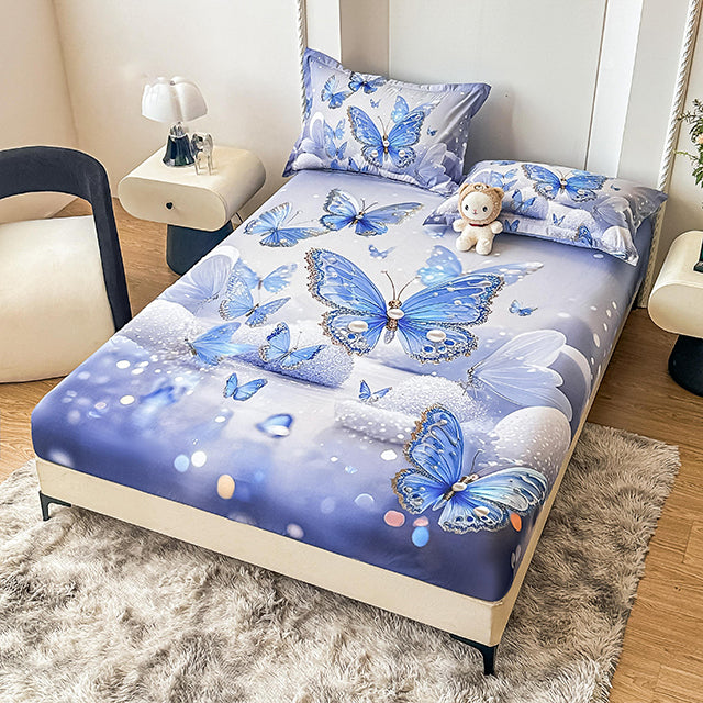 5D Комплект от 3 части - синьо с пеперуди