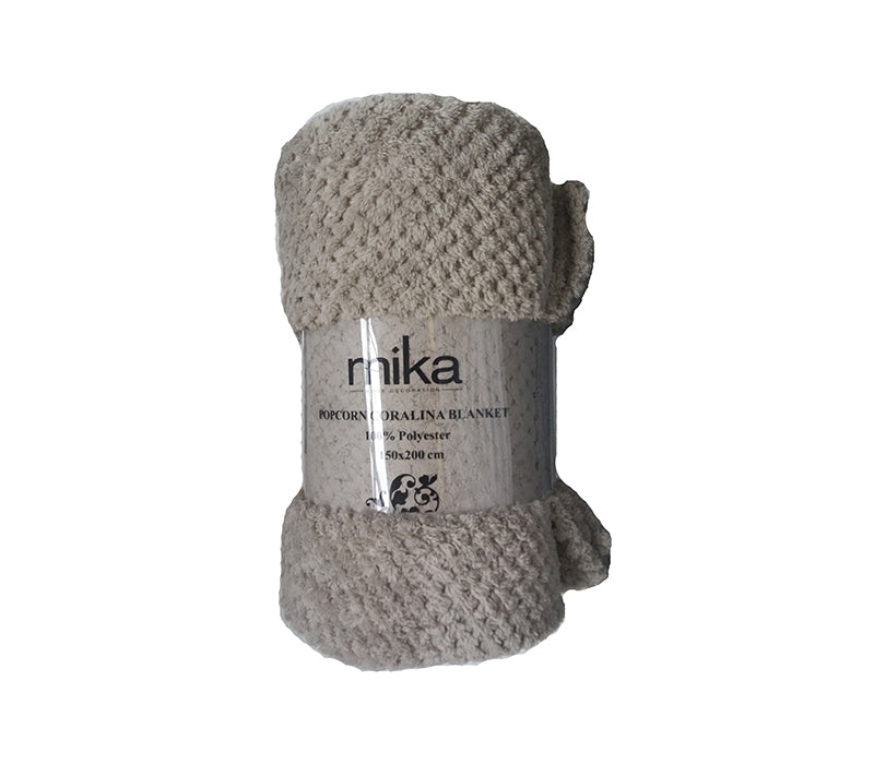 Поларено одеяло Mika - сиво