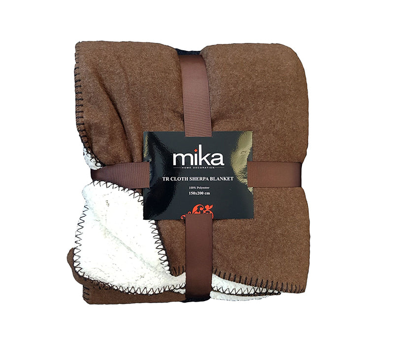 Поларено одеяло Mika - кафяво