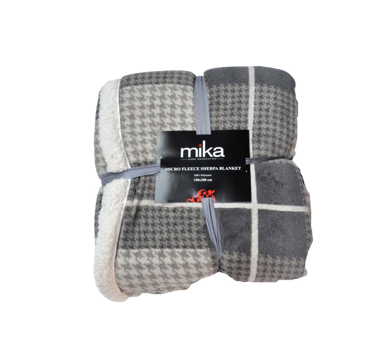 Поларено одеяло Mika - сиво