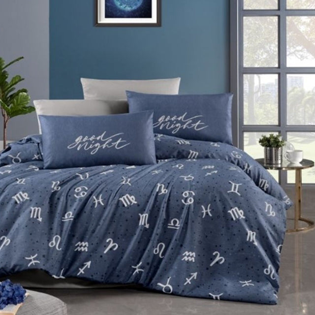 Спално бельо с 2 плика от Ранфорс памук - GOOD NIGHT