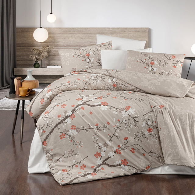 Спално бельо с 2 плика от Ранфорс памук - LUHAN MINK