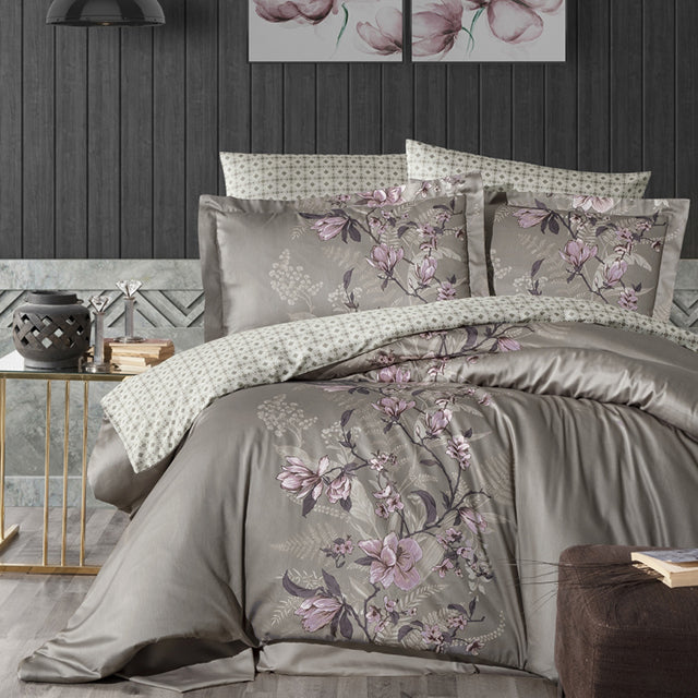 Спално бельо с 2 плика от памучен сатен - EVAN MINK