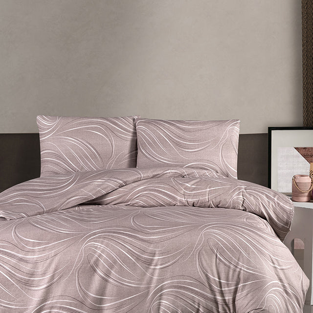 Спално бельо с 2 плика от памук Ранфорс - Donis Lilac