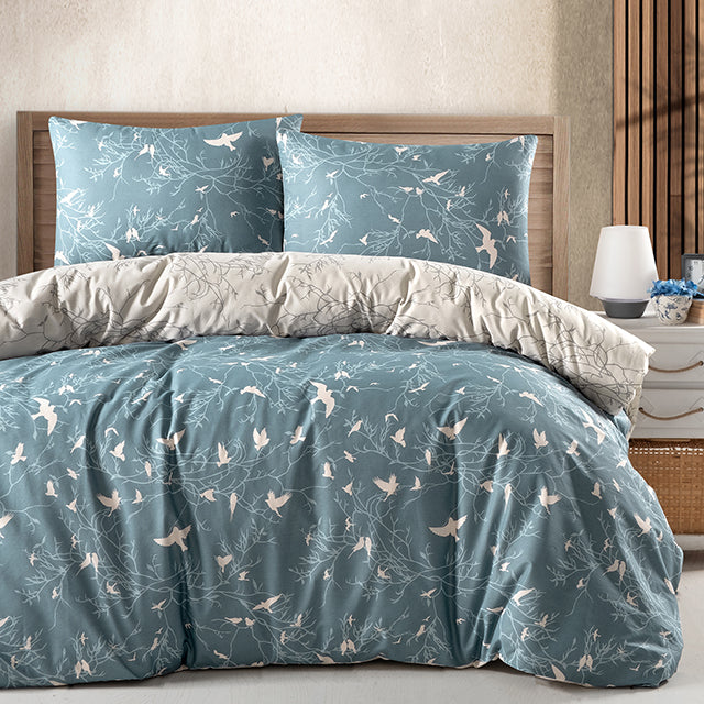 Спално бельо с 2 плика от памук Ранфорс - Freedom Mint