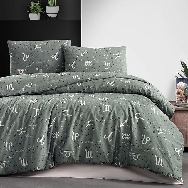 Спално бельо с 2 плика от памук Ранфорс - Goodnight Moonmist