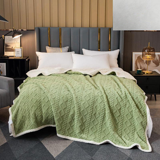 Плюшено одеяло – зелено