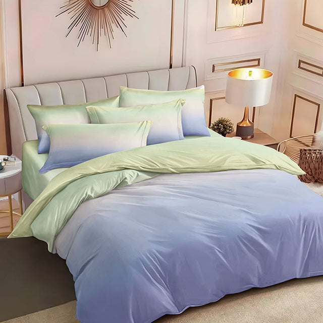 Спално бельо от 100% памук – светлолилаво с омбре ефект
