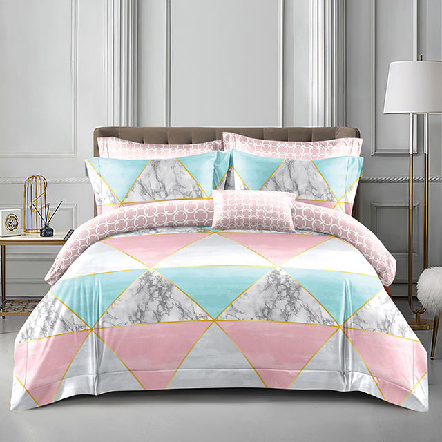 Спално бельо от поликотън – бяло, розово и синьо