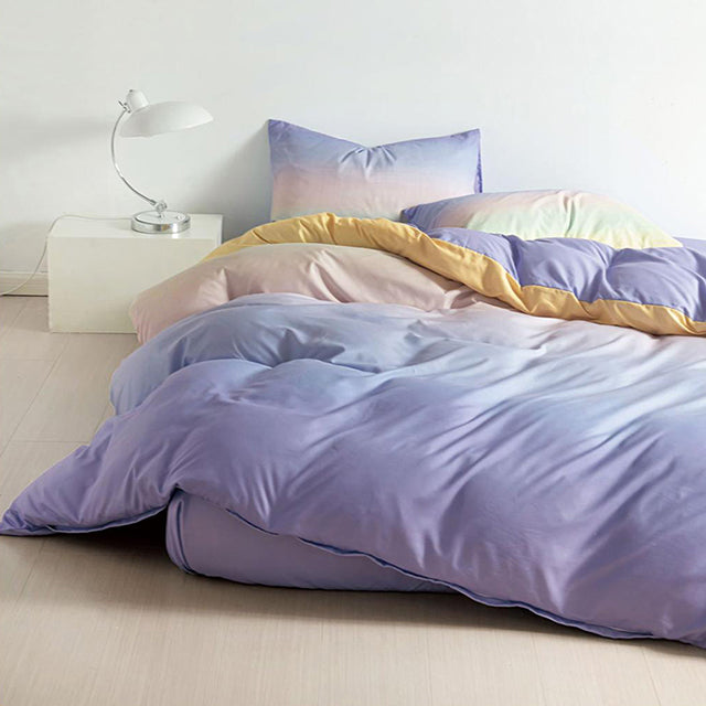 Спално бельо от поликотън – светлолилаво с омбре ефект