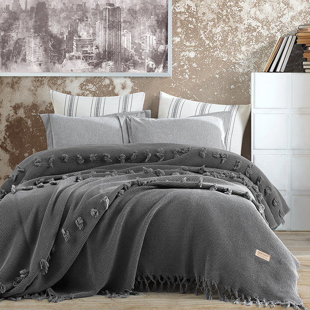 Луксозно покривало за легло - Asia Gri 