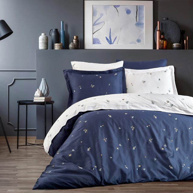 Луксозно спално бельо от бамбук с бродерия - Safran