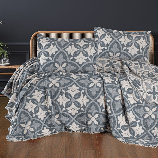 Луксозна кувертюра от 3 части - PANDORA BLUE 