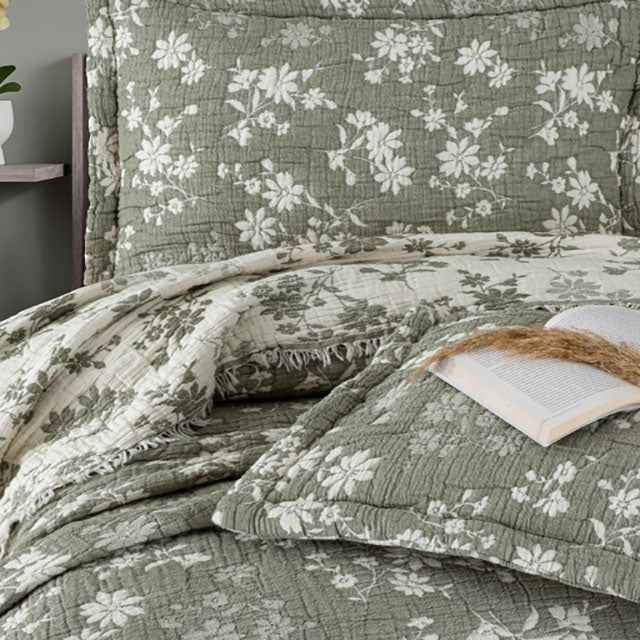 Луксозна кувертюра от 3 части - SIENTA GREEN - BDS-319