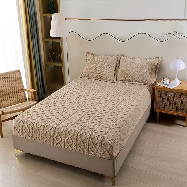 Спално бельо с ластик Cocolino - бежово