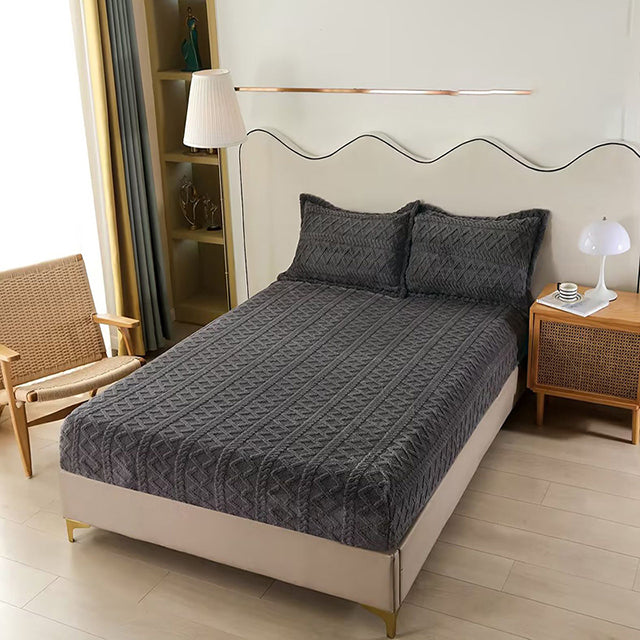 Спално бельо с ластик Cocolino – тъмносиво