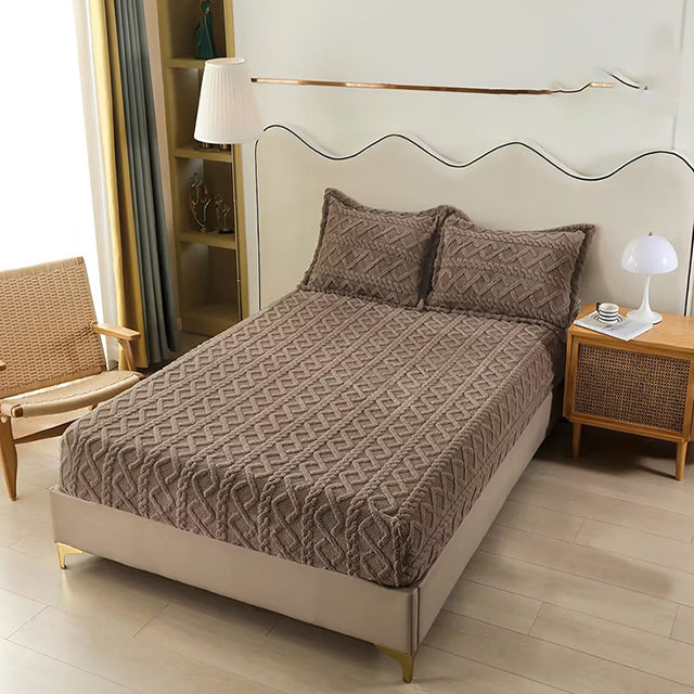 Спално бельо с ластик Cocolino – кафяво