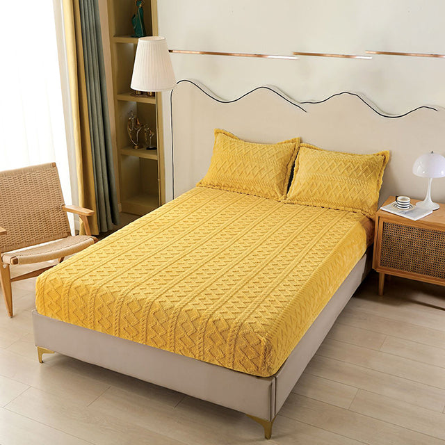 Спално бельо с ластик Cocolino – жълто