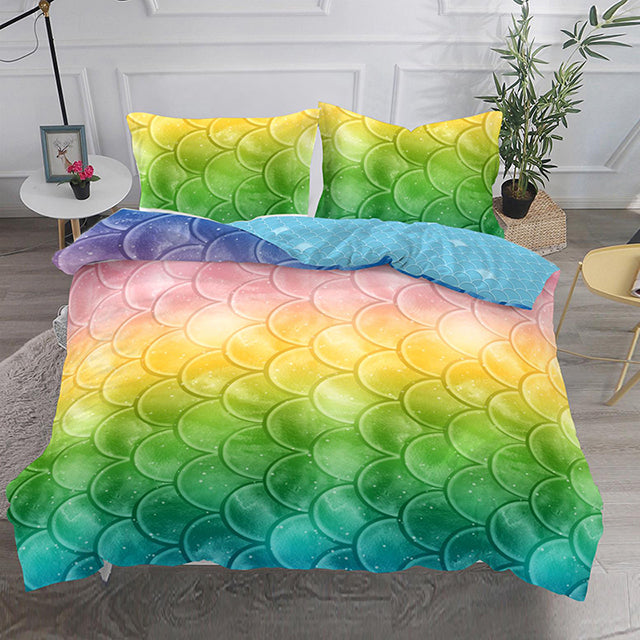 3D Спално бельо от 100% памук - в стил русалка