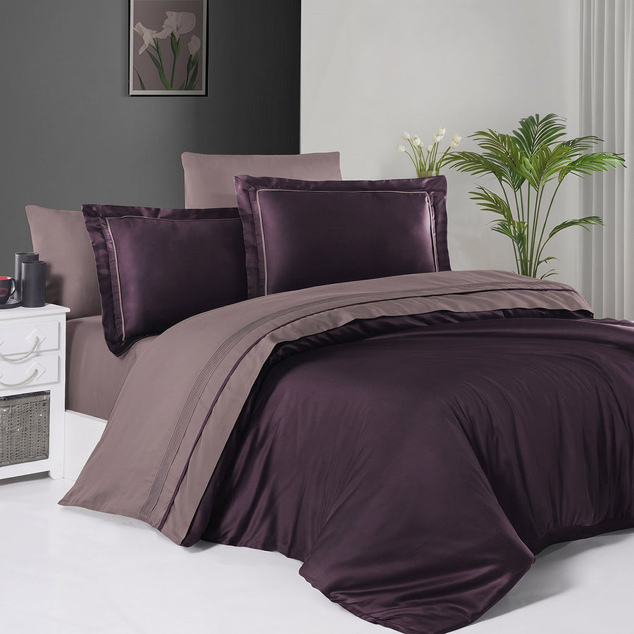 Двоен спален комплект Delux Saten - Purple and Lilac