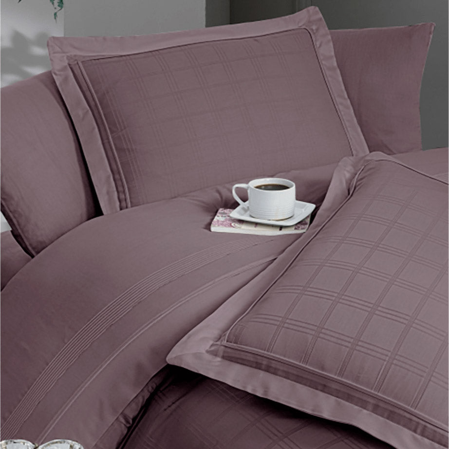 Двоен спален комплект Delux Saten - Royce Lilac - DLX-S23