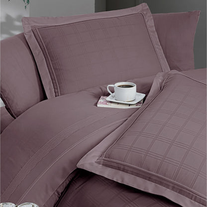 Двоен спален комплект Delux Saten - Royce Lilac - DLX-S23