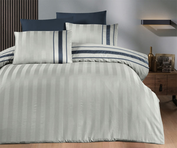 Спално бельо от VIP памучен сатен - сиво