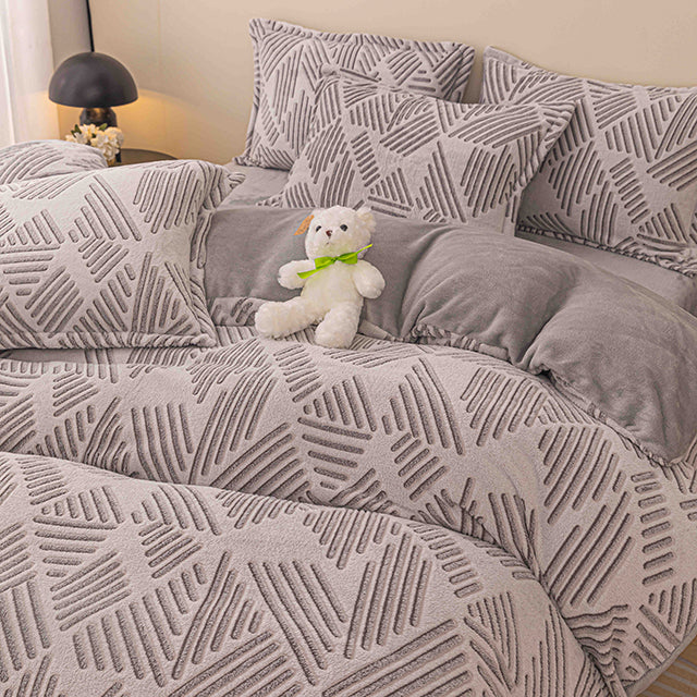 Спално бельо Cocolino - бежово с линии