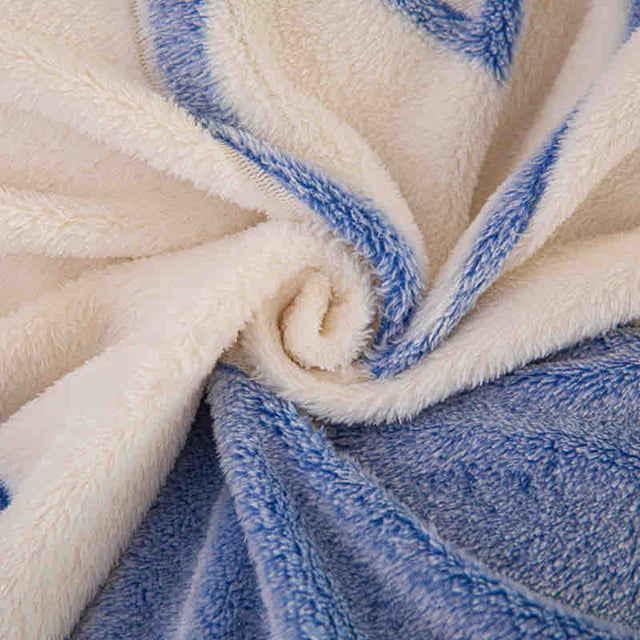 Спално бельо Cocolino - цвят крем и синьо със сърца и зайчета