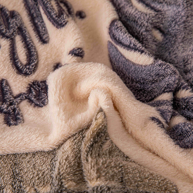 Спално бельо Cocolino - цвят крем с листа и надписи