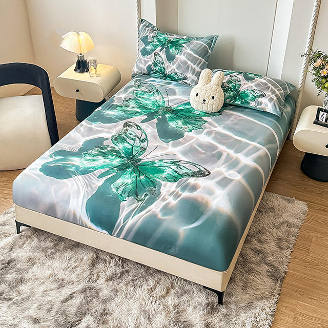 5D Комплект от 3 части - зелено с пеперуди