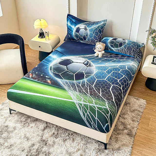 5D Комплект от 3 части - синьо с футболни топки