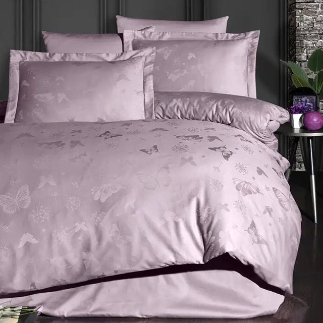 Луксозно спално бельо от Жакард Сатен - Corina Lavender