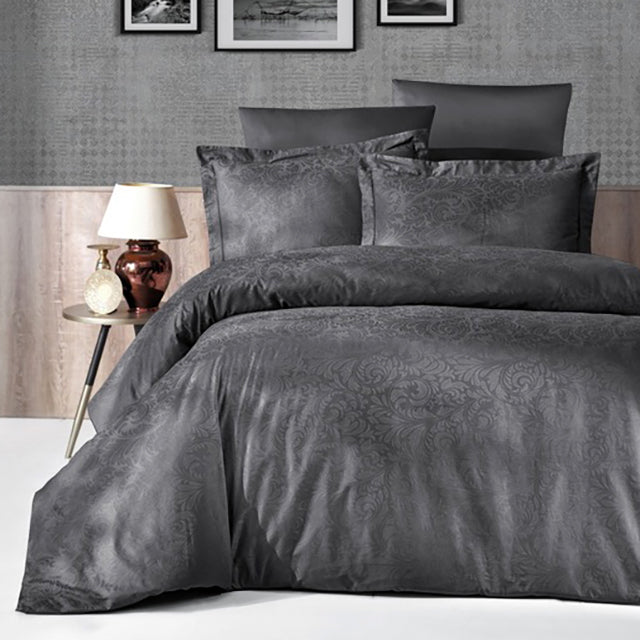 Луксозно спално бельо от Жакард Сатен - Tecna Anthracite