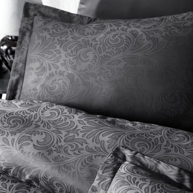Луксозно спално бельо от Жакард Сатен - Tecna Anthracite