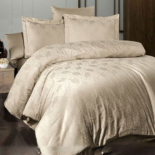 Луксозно спално бельо от Жакард Сатен - Marelda Cappucino