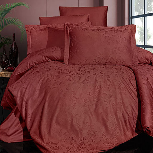 Луксозно спално бельо от Жакард Сатен - Wella Cinnamon 