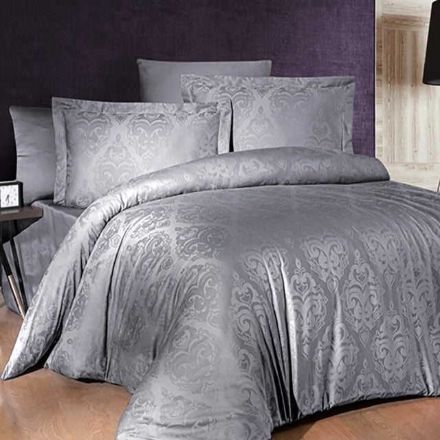 Луксозно спално бельо от Жакард Сатен - Sofya Quicksilver 