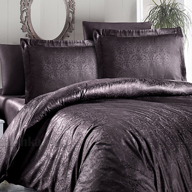 Луксозно спално бельо от Жакард Сатен - Athena Brown