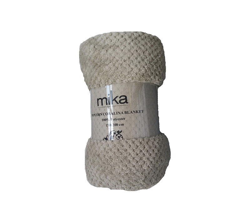 Поларено одеяло Mika POPCORN - бежово