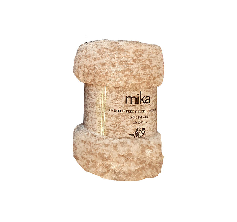 Поларено одеяло Mika - бежово