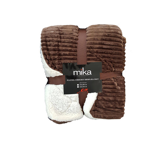Поларено одеяло Mika - кафяво