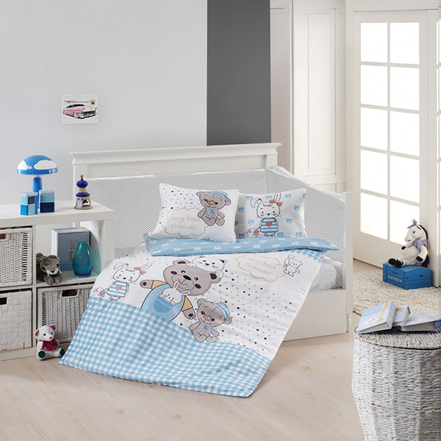 Бебешко спално бельо с бамбук – мечета и зайчета