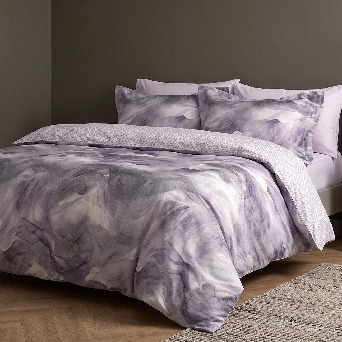 Спално бельо с 2 плика от памучен сатен - Ruska Lilac - S3-20