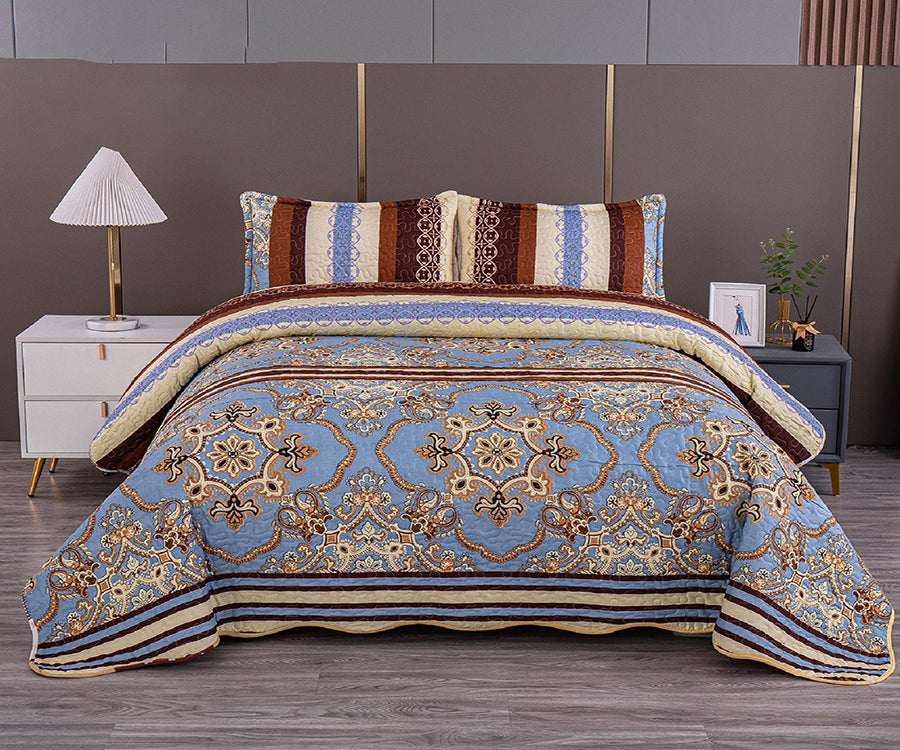 Двулицево спално бельо от 100% памук – многоцветно с орнаменти