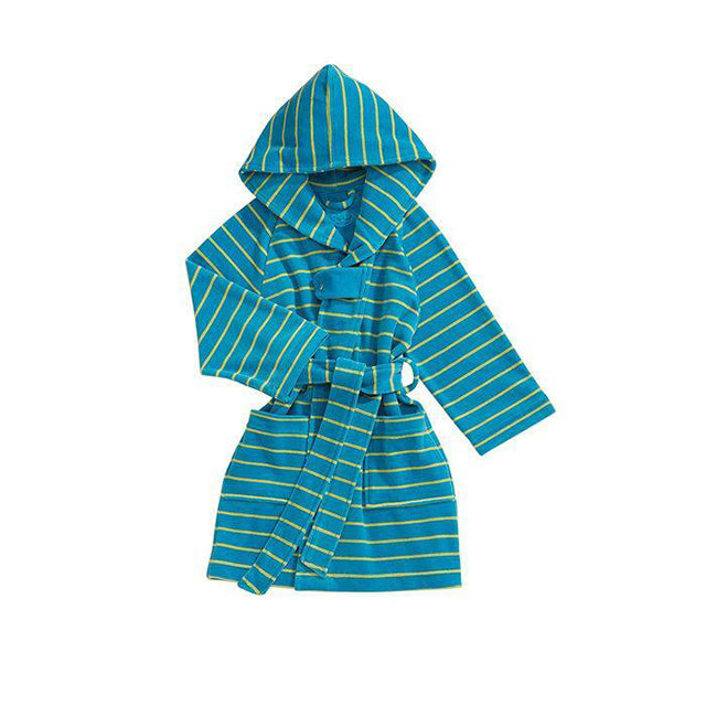 Детски халат Vossen – син с жълти линии